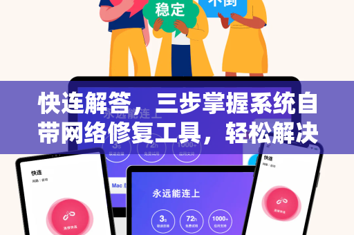 快连解答，三步掌握系统自带网络修复工具，轻松解决断网难题